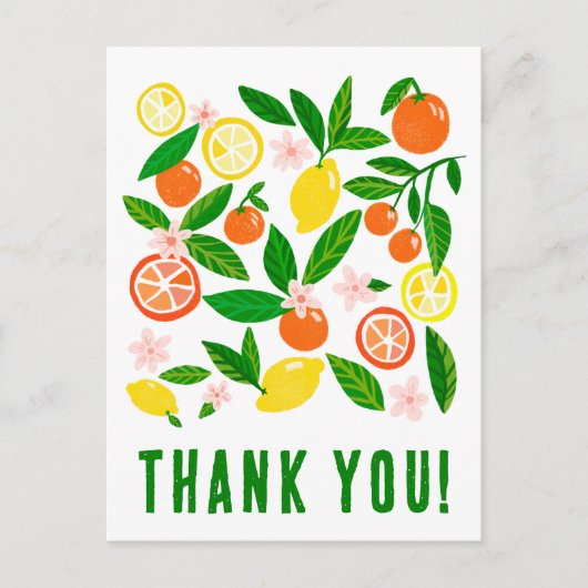 Citrusviering Aangepaste Kleurrijke Citroenen Sina Briefkaart (Voorkant)