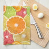 Citrusvruchten achtergrond theedoek (Quarter Fold)