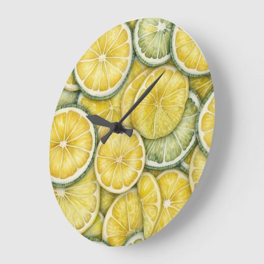 Citrusvruchten Citroen Wandklok Grote Klok (Hoek)