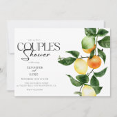 citrusvruchten | Koppels Douche uitnodigingen (Voorkant)