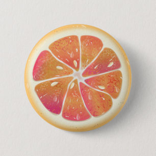 Citrusvruchten-pompelmoessap Ronde Button 5,7 Cm