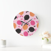 Citrusvruchten, textielpatroon. grote klok (Huis)