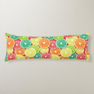 Citrusvruchtenmoten pop art. 2 lichaamskussen