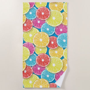 Citrusvruchtschijven popart strandlaken