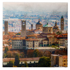 Citta Alta in Bergamo, Italië Tegeltje