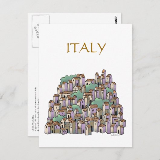 Citta Vecchia Post Card Briefkaart (Voorkant / Achterkant)