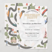 City Anniversaire Fête Invitation (Devant / Derrière)