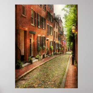 City - Boston MA - Acorn Street Poster