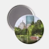 City - Boston Ma - Boston public garden Magneet (Voorkant / Achterkant)