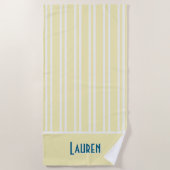 City Chic Zacht Geel Gestreepte Bruidsmeisjes Strandlaken (Voorkant)