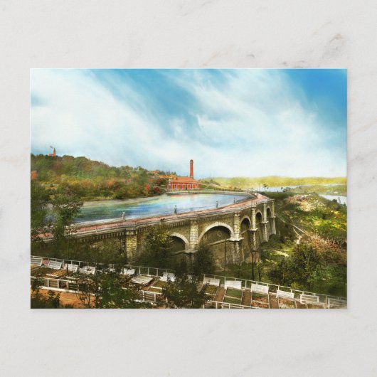 City Cincinnati OH - De watervoorziening in de ste Briefkaart (Voorkant)