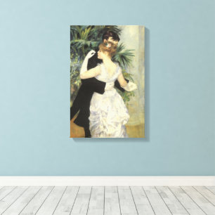 City Dance van Pierre Renoir, Vintage Fine Art Canvas Afdruk