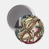 "City Girl" Zeemeermin magneet (Voorkant / Achterkant)