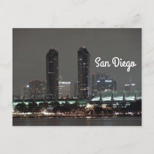 City Harbour Night San Diego Convention Center Briefkaart