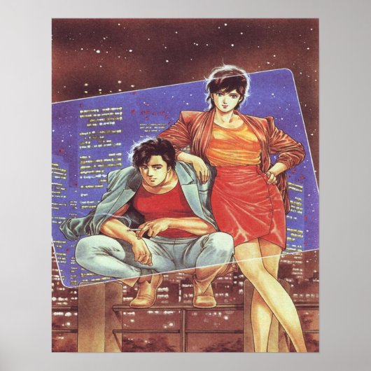 City Hunter Ryo Saeba Kaori Poster (Voorkant)