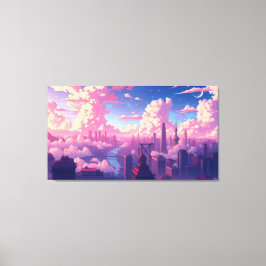 City in the Sky Canvas Afdruk