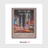 City Life Quote vinyl Sticker Reinvent Yourself  (Feuille)