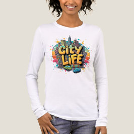 City Life – Vibrant Urban Skyline & Street Vibes Tri-Blend Shirt