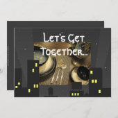 City Lights Invitation au dîner (Devant / Derrière)