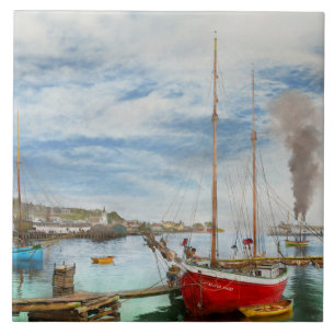 City - Mackinac Island MI - Nautical guy 1906 Tegeltje