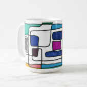 "City Map" Résumé Conception Mug (Devant gauche)