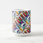 "City Map" Tiled Abstract Design Mug (Centre)
