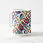 "City Map" Tiled Abstract Design Mug (Devant gauche)