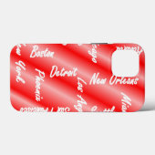 City Names - VS - iPhone Case (Achterkant (horizontaal))