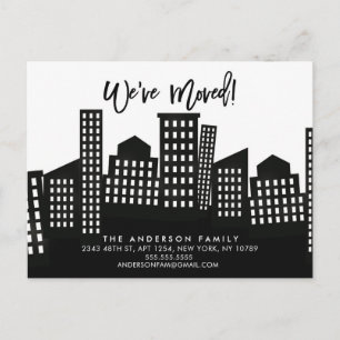 City New Apartment Moving Announcement Briefkaart