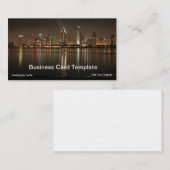 City Night Carte de visite Photo San Diego (Devant / Derrière)