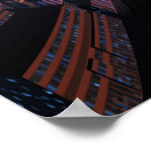 'City Nooit slaapt' Scifi Fantasy Art Poster (Hoek)