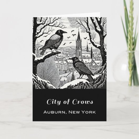 City of Crows 5x7 Carte pliée, vide à l'intérieur (Devant)