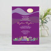 City of David Jewish Baby Naming Invitation Hébreu (Debout devant)