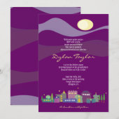 City of David Jewish Baby Naming Invitation Hébreu (Devant / Derrière)