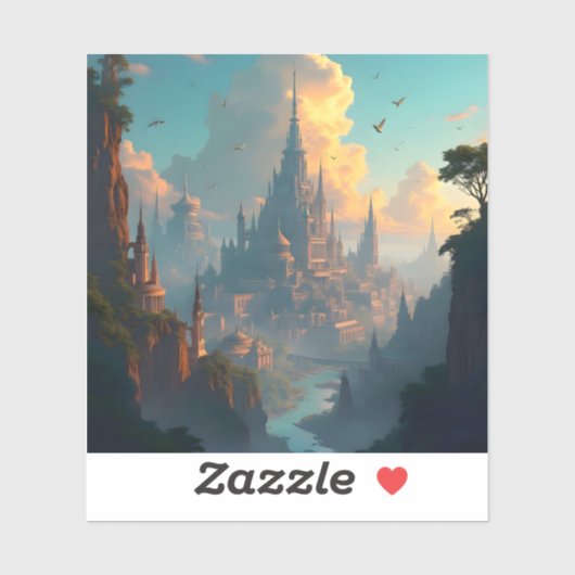 City Of Echoes - Square Vinyl Sticker (Vel)