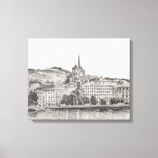 City of Geneva Canvas Afdruk (Voorkant)