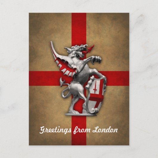 City of London Dragon Briefkaart (Voorkant)