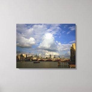 City of London in de jaren negentig Canvas Afdruk