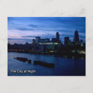 City of London in night briefkaart