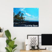 City of Refuge Big Island Hawaii affiche pittoresq (Bureau à domicile)