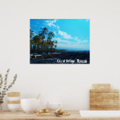 City of Refuge Big Island Hawaii affiche pittoresq (Cuisine)