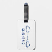 City of Rocks Idaho Rock Climbing Quickdraw Bagagelabel (Achterkant verticaal)