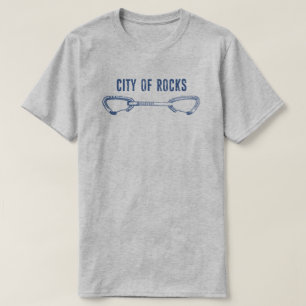 City of Rocks Idaho Rock Climbing Quickdraw T-shirt