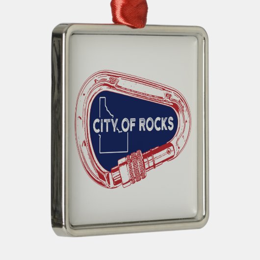 City of Rocks Idaho Rock klimmen karabijnhaak Metalen Ornament (Rechts)