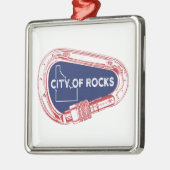 City of Rocks Idaho Rock klimmen karabijnhaak Metalen Ornament (Links)