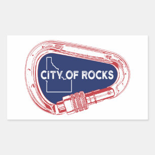City of Rocks Idaho Rock klimmen karabijnhaak Rechthoekige Sticker