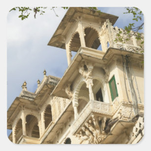 City Palace, Udaipur, Rajasthan, India Vierkante Sticker