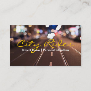 City Rides Chauffeur Taxi Cab Driver Business Visitekaartje