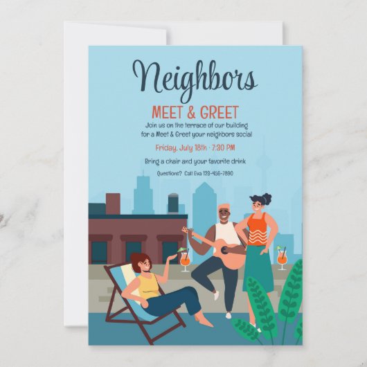 City Rooftop Party Kaart (Voorkant)