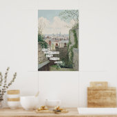 City Rooftop View Poster Stone Walls, Literary (Cuisine)